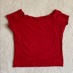 BRANDY MELVILLE RED CUT OUT TSHIRT